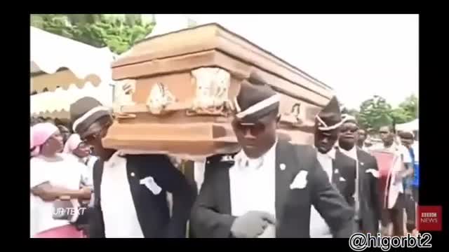 funny videos - Dancing with the coffin if you laugh, restart video