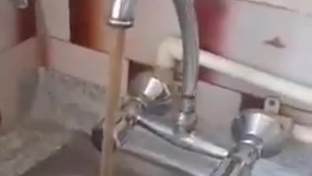 Filthy tap water in western Iran