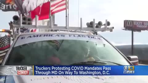 First Truckers Arrive In Convoy Planned To 'Choke' DC