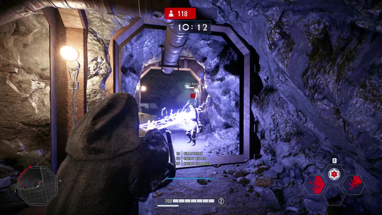 SWBF2 2017: Arcade Onslaught Emperor Palpatine Crait Gameplay