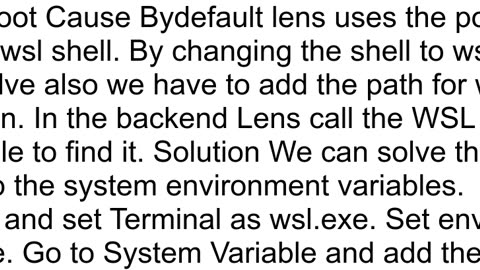 Lens K8s unable to connect to terminal in Window39s 10