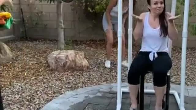 She got SOAKED!