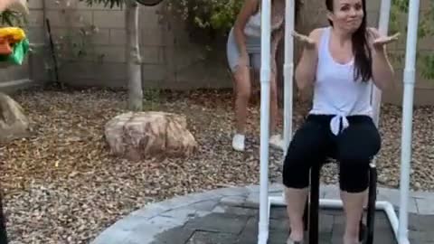 She got SOAKED!