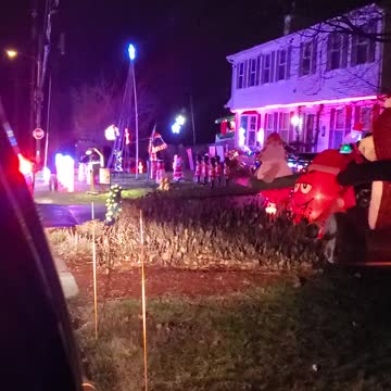 Festive Christmas lights and music