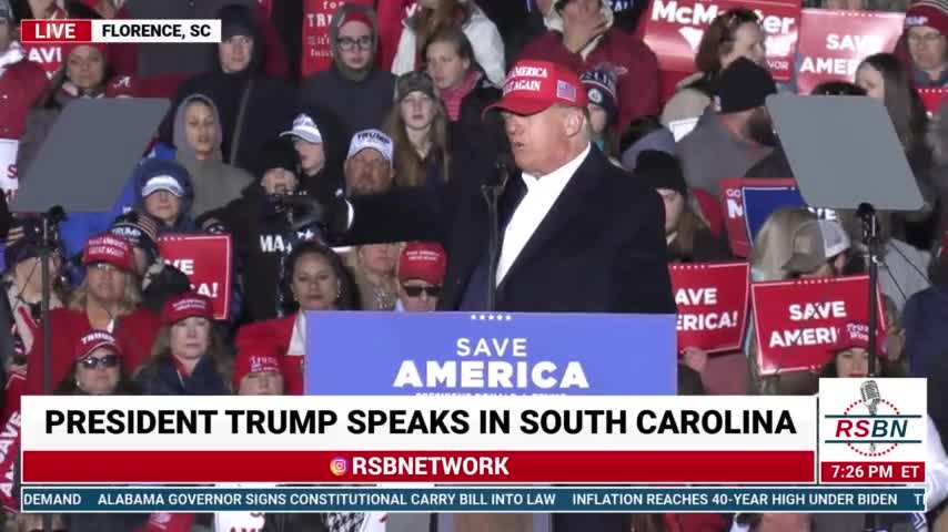 President Donald J. Trump speaks at Save America Rally in Florence, SC 3/12/22