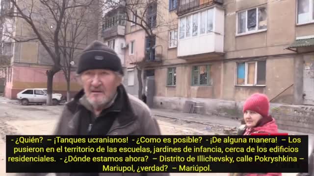 Four Mariupol residents give an account of the activities of the Ukrainian army.