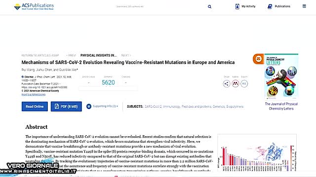 PIU' SI VACCINA PIU' SI CREANO MUTAZIONI - VERO GIORNALE 09.12.2021