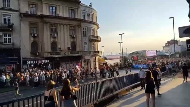 Serbian people gathered in support of traditional family values and against "Gay Pride Parade"