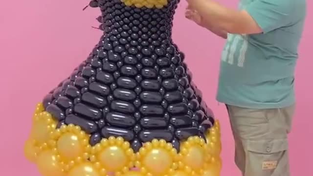 So💗👗 Satisfying Belons🎈💗👗 Work Making Dress🎈💗👗.#shorts #oddlysatisfying #dress #respect #viral