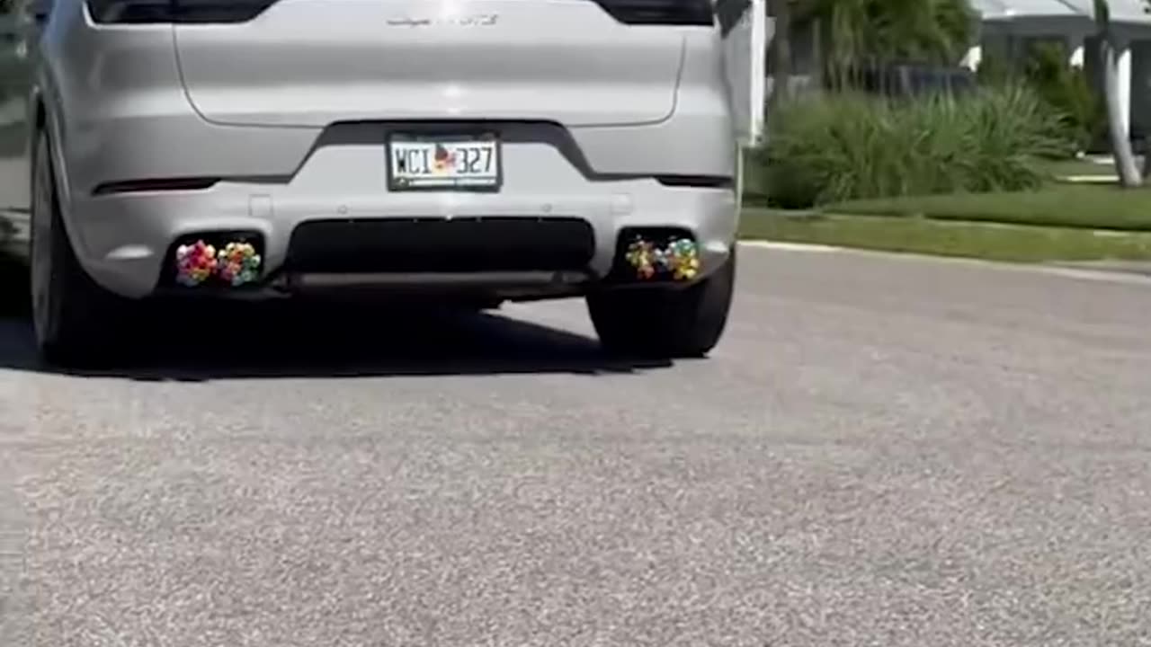 Putting Kazoos on Wife's Car