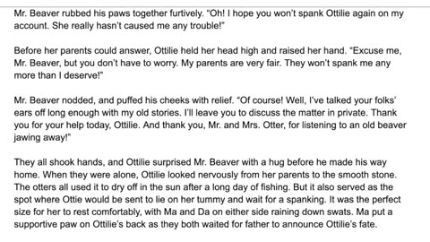 How Ottiie’s Tail Got Her Tail in Trouble (A Cute Otter Girl Gets Spanked)