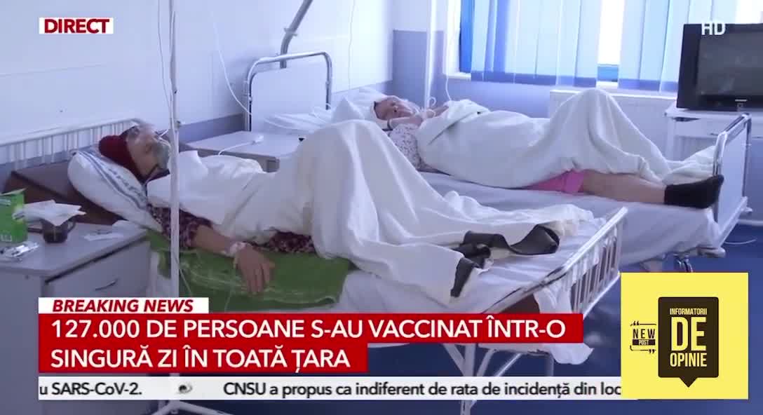 Vaccinata in spital cu COVID