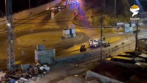 The security forces are now operating at the Hizma checkpoint after a vehicle