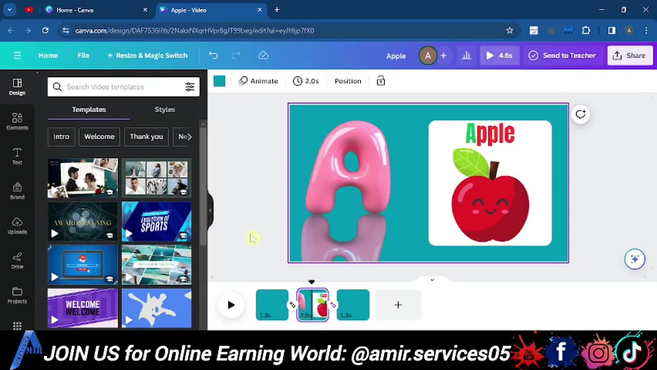 Kids Learning | No Voice No Face $550/ Day | Online Earning 2024