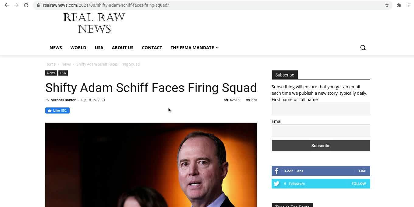 Adam Schiff Gets Firing Squad