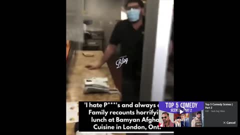 Hate Crime against Pakistani Community - At Bamyan Afghan Cuisine at London, Ontario. Canada