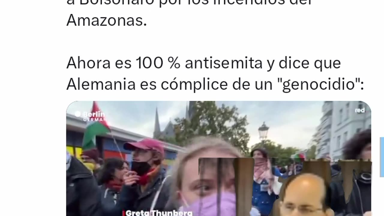 Greta Thumberg deixou a luta ambiental, pois não pode mais culpar Bolsonaro pelos incêndios na Amazônia. Agora ela é 100% antissemita e diz que a Alemanha é cúmplice de um "genocídio"