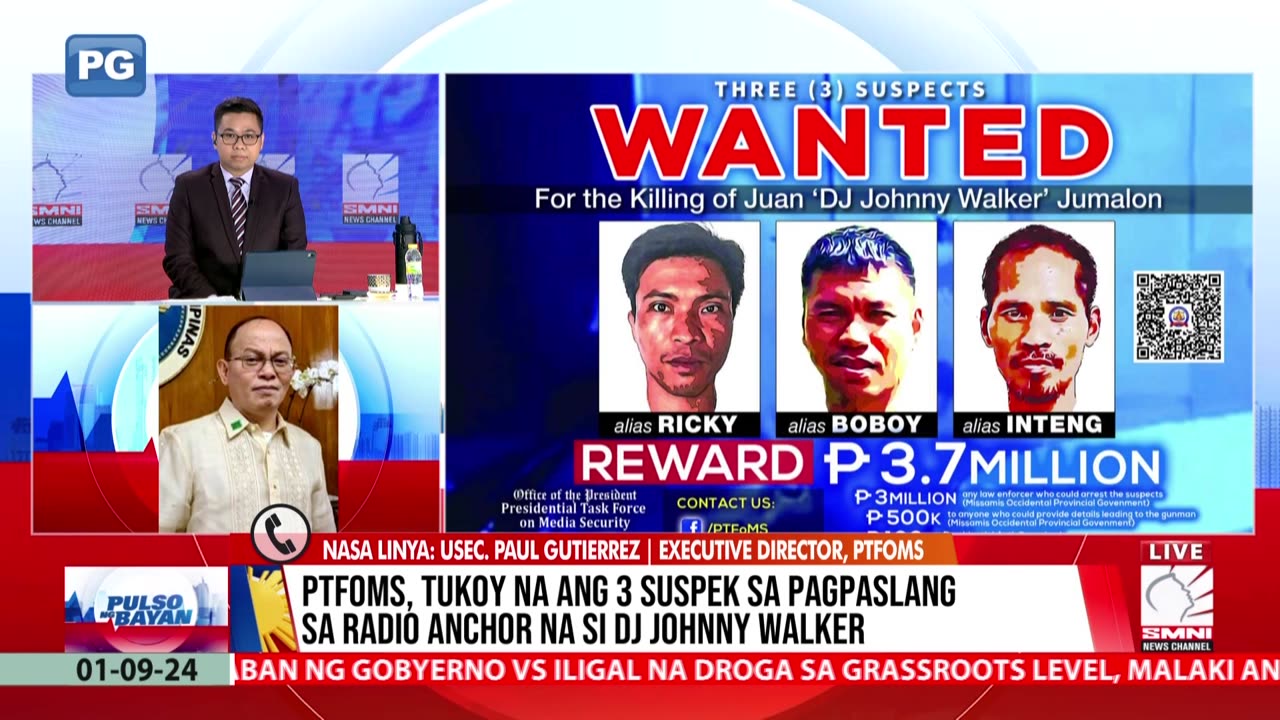 PTFOMS, tukoy na ang 3 suspek sa pagpaslang sa radio anchor na si DJ Johnny Walker