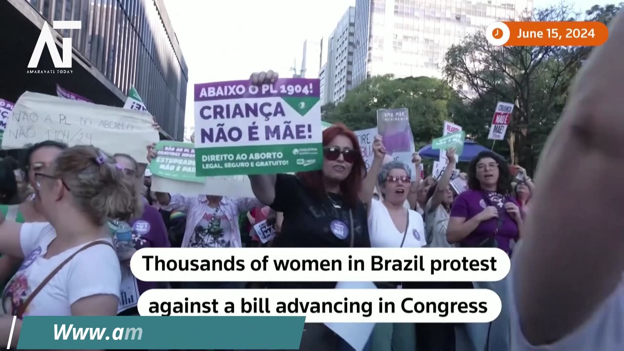 Brazil Women Protest Anti Abortion Bill | Amaravati Today