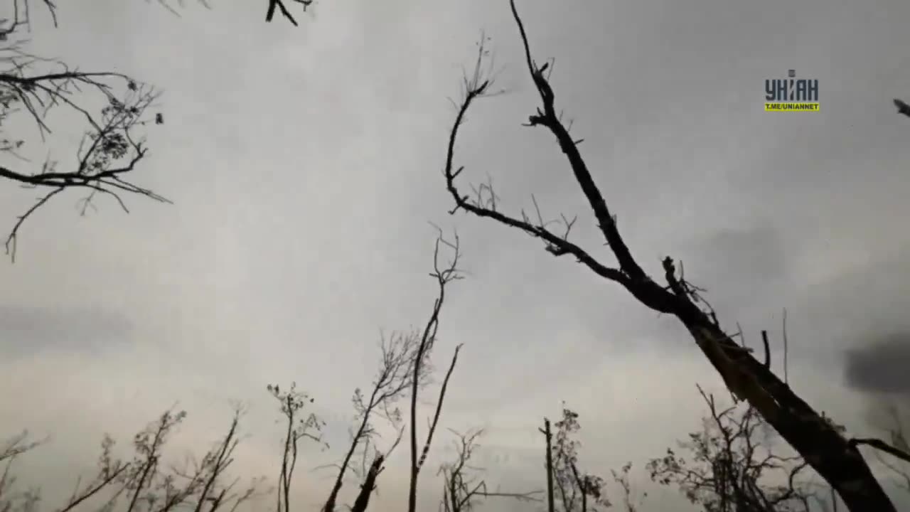 A Russian drone arrives at the Ukrainian position to pick up another victim.