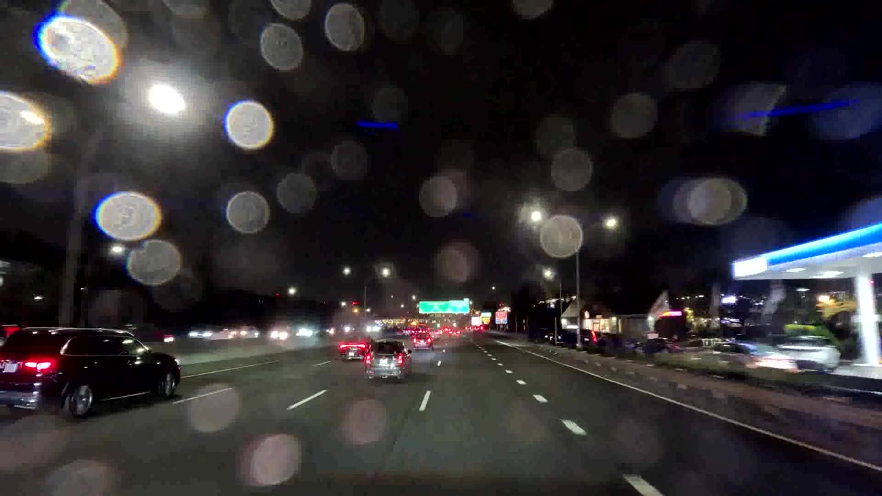 4K New York City NYC Queens to Long island Li NY Sunrise Hwy Bohemia NY 11716 Night ASMR