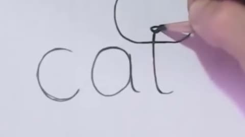 Very Easy! How to turn Words Cat Into a Cartoon Cat