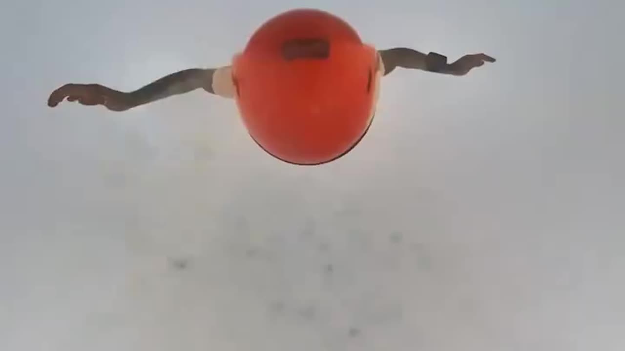 Sky Diving Through Rain Cloud