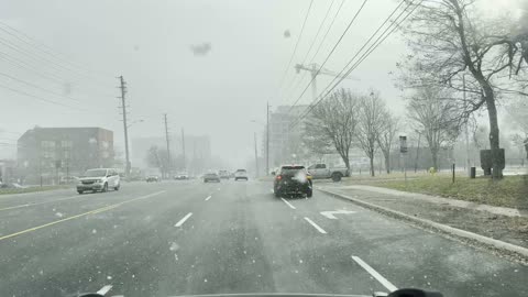 First Snow in Toronto Canada today