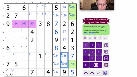 NYT Sudoku 2024 10 03 hard