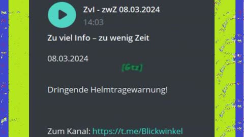 Zu viel Info – zu wenig Zeit o8.o3.2024 Dringende Helmtragewarnung!