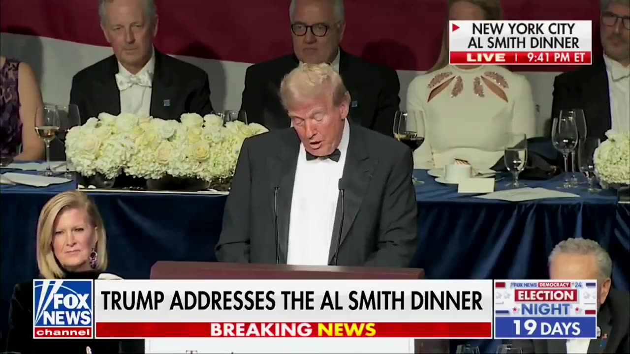 😂🗽 Trump at Al Smith Dinner: "A Pleasure to Be Anywhere in NY Without a Subpoena!"