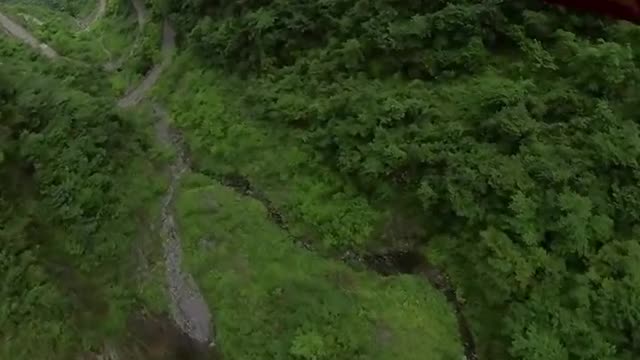 Feel the wind in the canyon with wingsuit flying at ultra-low altitude #Wingsuit flying#