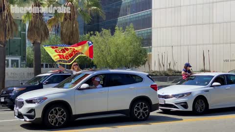 Patriot Caravan to LA City Hall. BLM arrested.