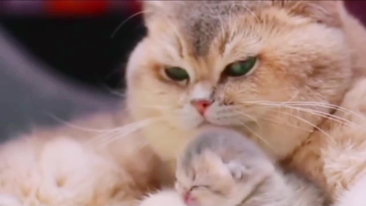 Cute cat family