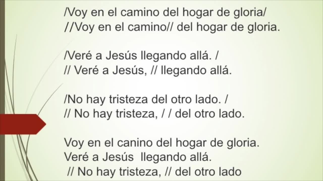Voy en el camino del hogar de gloria
