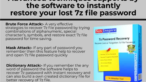 SysInspire 7z Password Recovery Software