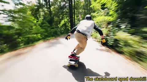 The skateboard sped downhill （1）