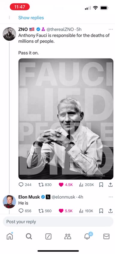 Elon Musk Fauci Meme Post Comments