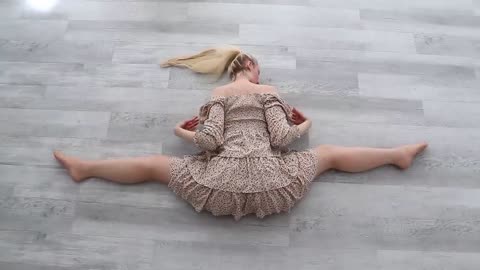 Yoga and Stretching in Summer Dress