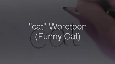 How to turn Words Cat Into a Cartoon Cat. (Wordtoons) learning step by step for kid