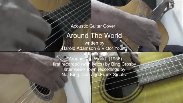 Guitar Learning Journey: Nat King Cole's "Around The World" with vocals (cover)