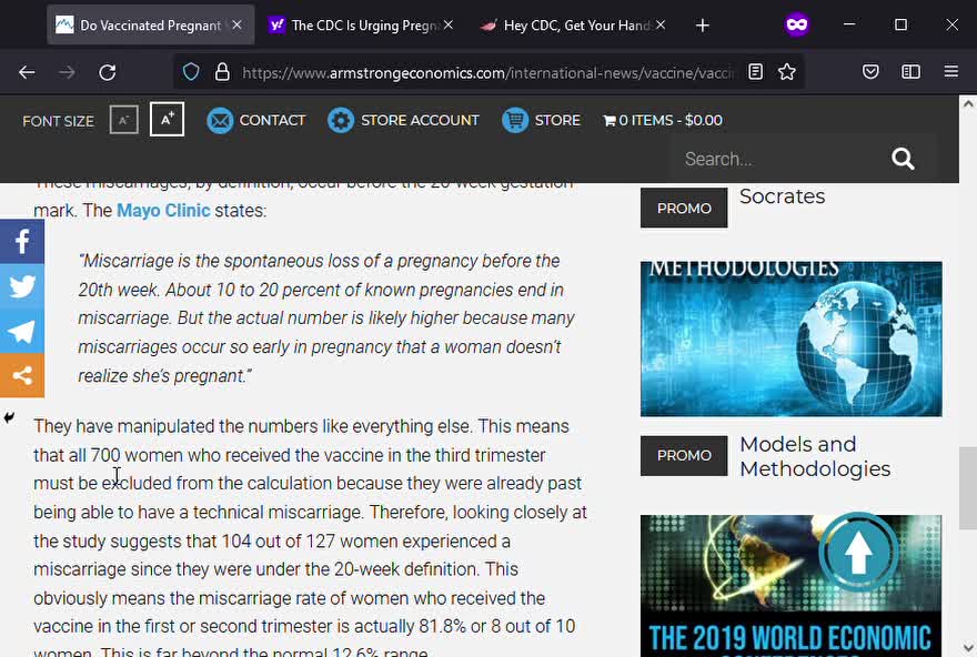 Vaccinated Pregnant Women in Their First or Second Trimester have an 81.8% Chance of Miscarriage