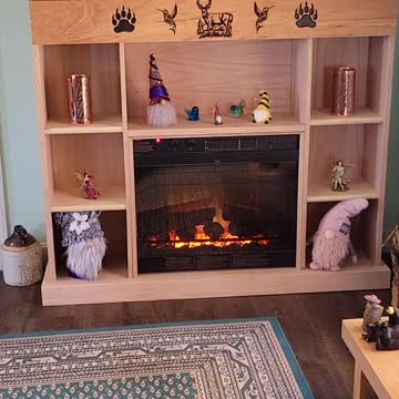 Got the fireplace in!