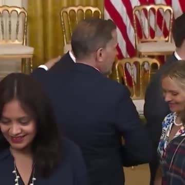 Hunter Came To The Whitehouse. Who would touch those hands, especially women?