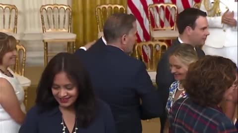 Hunter Came To The Whitehouse. Who would touch those hands, especially women?