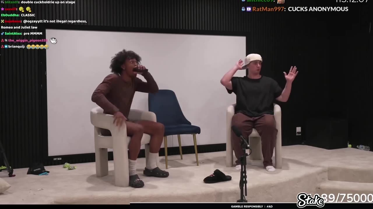 Max is hosting a therapy show and somebody randomly said HARD R while Lacy was talking to him