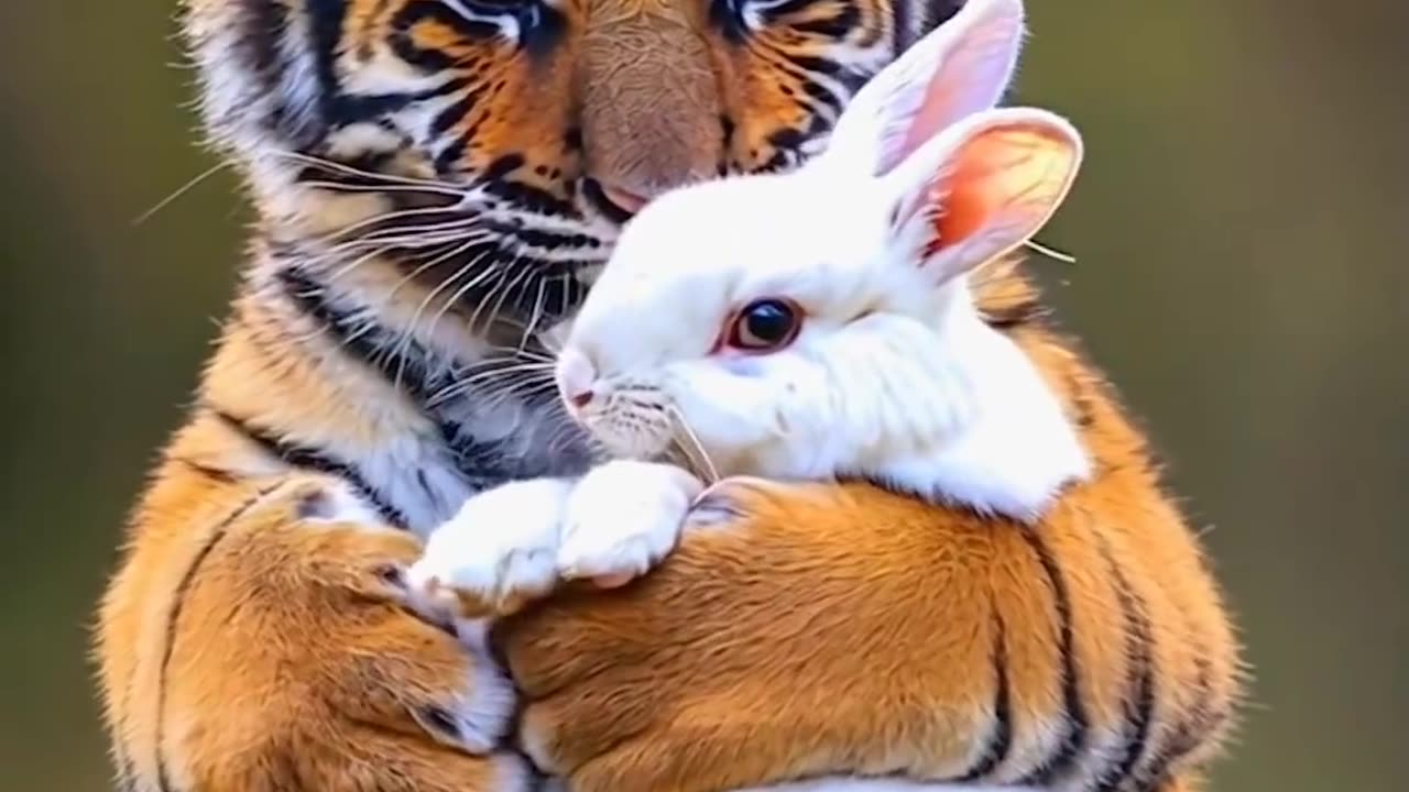 Baby tiger and friend🥰