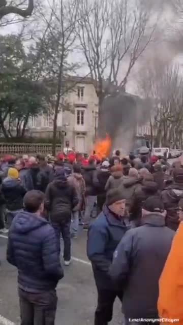 Everyday People Demonstrate Against Soaring Fuel Prices in Carcassonne, France