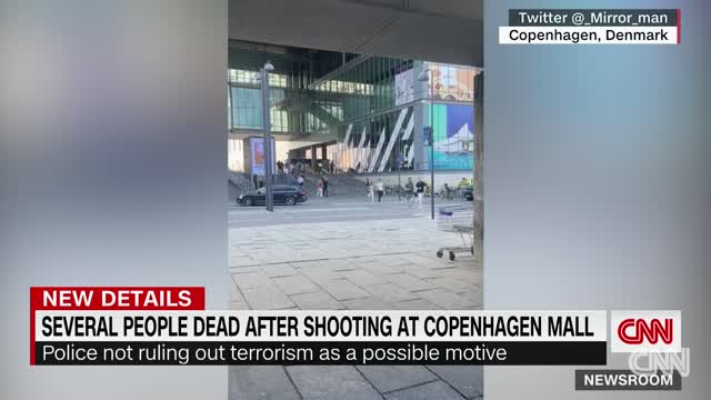 Video shows people running inside Copenhagen mall as gunshots ring out