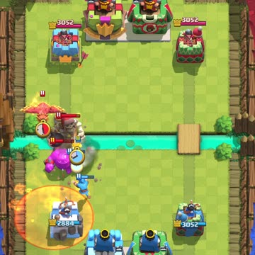 Clash Royale: 6/3 gameplay (teamwork win in 1 min)
